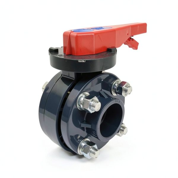 ERA SCH 80 PVC 2 Inch Butterfly Valve Kit, with Flanges and Hardware-1
