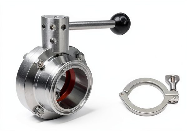 2 Inch Tri Clamp Butterfly Valve RIXIGOOD 304 Steel Pull Handle-3