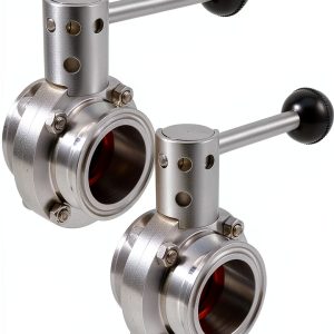 Tri Clamp Sanitary Butterfly Valve 1.5" Tube OD HAKZEON 2 Pack-0