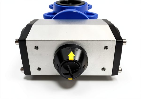 iMaykea 1-1/2in DN40 Dual Pneumatic Butterfly Valve EPDM Wafer Blue-3