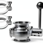 2 Inch Tri Clamp Butterfly Valve RIXIGOOD 304 Steel Pull Handle-0