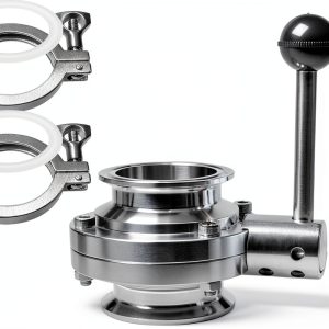 2 Inch Tri Clamp Butterfly Valve RIXIGOOD 304 Steel Pull Handle-0