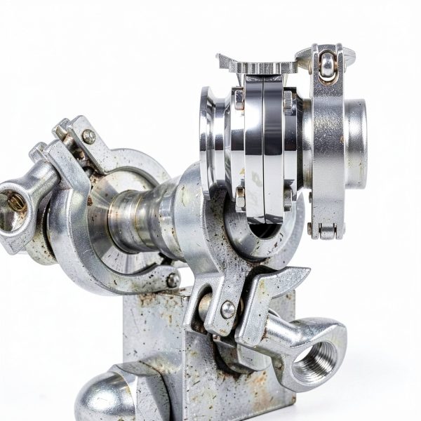 TAISHER 1PCS 304 Stainless Steel 3" Tube OD Butterfly Valve Kit 3" Tri Clamp 91MM Ferrule Flange-7