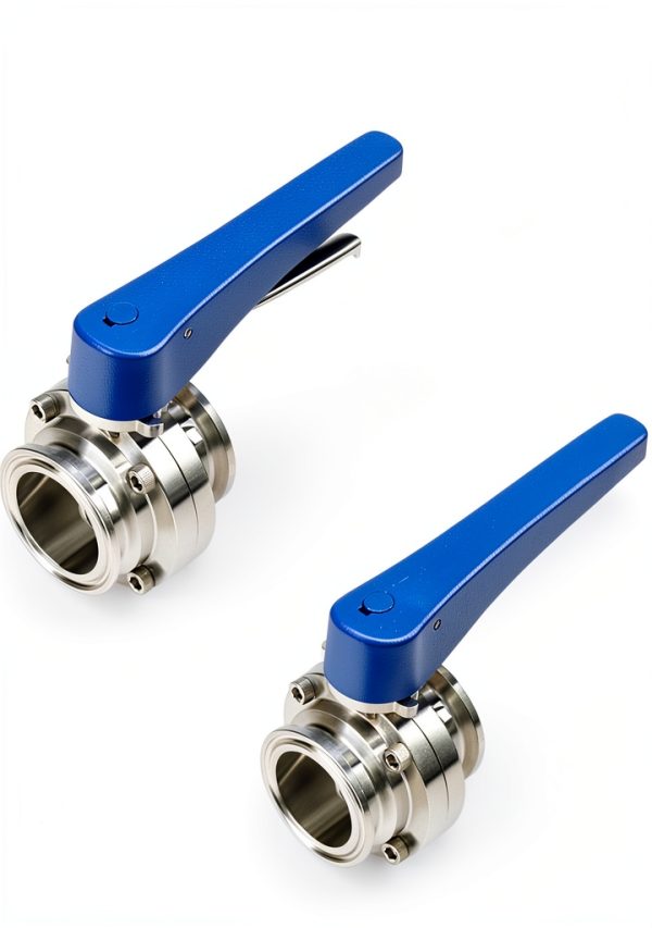 TAISHER 1PCS 304 Stainless Steel 3" Tube OD Butterfly Valve Kit 3" Tri Clamp 91MM Ferrule Flange-2