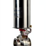 4" Pneumatic Sanitary Butterfly Valve MKFKVVKLJ SS Clamp OD 119mm-0