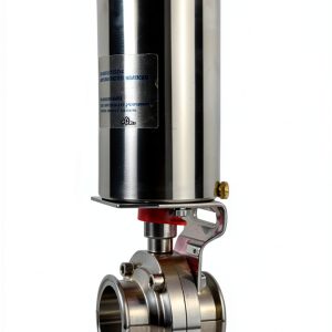 4" Pneumatic Sanitary Butterfly Valve MKFKVVKLJ SS Clamp OD 119mm-0