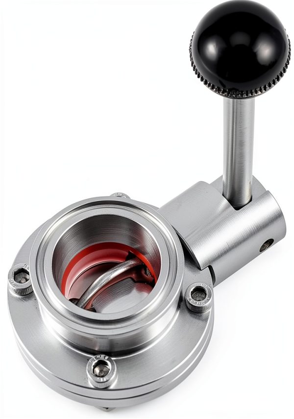 Tri Clamp Sanitary Butterfly Valve 1.5" Tube OD HAKZEON 2 Pack-4