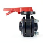 ERA SCH 80 PVC 2 Inch Butterfly Valve Kit, with Flanges and Hardware-0