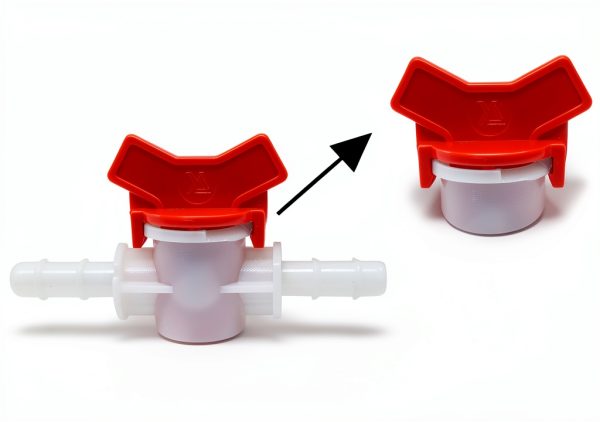 OSVJE 3/8 ID hose barbed ball valve Stable Plastic Leak-Free White-2