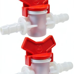 OSVJE 3/8 ID hose barbed ball valve Stable Plastic Leak-Free White-0
