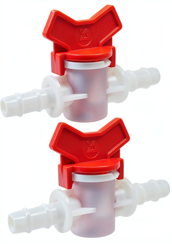 OSVJE 3/8 ID hose barbed ball valve Stable Plastic Leak-Free White-0