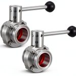 Sanitary Butterfly Valve 1.5" 2 Pack Otoolling Pull Handle 304-0