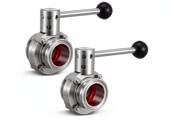 Sanitary Butterfly Valve 1.5" 2 Pack Otoolling Pull Handle 304-0