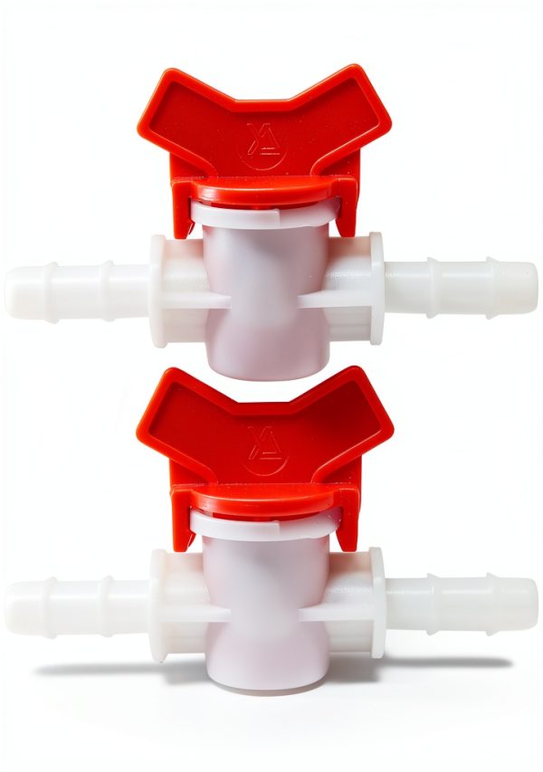 OSVJE 3/8 ID hose barbed ball valve Stable Plastic Leak-Free White-4